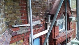 Paint removal uncovers damage to bricks, tiles and concrete