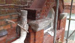 Cracks in concrete and terracotta