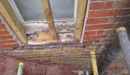 Missing window sill