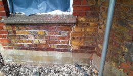 Botched crack repair uncovered by paint removal