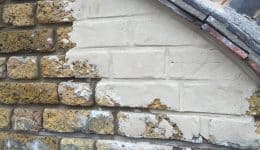 Brick faces repaired with Property Cosmetics Brick Repair Mortar