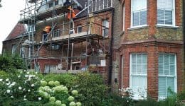 Brick faces repaired with Property Cosmetics Brick Repair Mortar