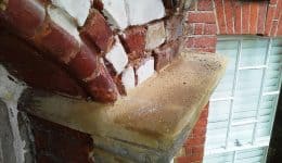 Cracked cornice repaired