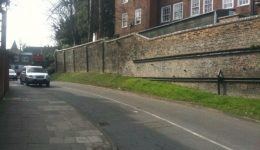 retaining wall repaired