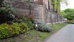 after-retaining wall restraint