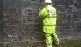 bed-joint-reinforcement-being-drilled-back-500mm-and-resin-fixed