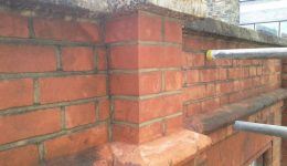 Cleaning brick wall