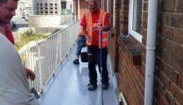 applying walkway coating