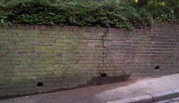 Crack in Retaining Wall