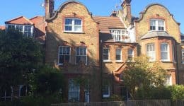 The finished property following structural repairs, lateral restraint, crack repairs, concrete repairs, paint removal, render removal, brick restoration and brick tinting. Restored to former glory.