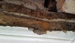 Failed timber lintel