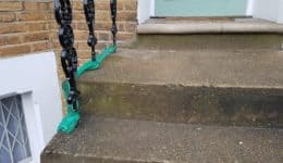Victorian steps in need of repair
