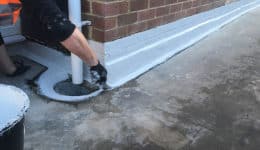 application of Polyac Rapid to upstands