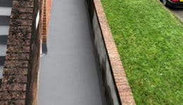 Aerial view of external walkway following application of Polyac Rapid