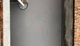 Aerial view of external walkway coated in Polyac Rapid