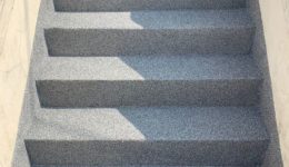 Concrete steps with decorative waterproof coating