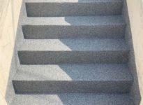 concrete steps with decorative waterproof coating