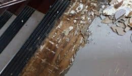 communal stairwell under repair