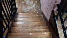 communal stairwell under repair
