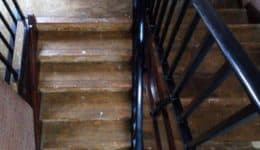 communal stairwell under repair