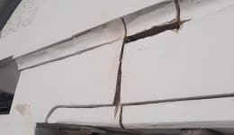 crack above bay window