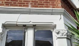 cracking in the brickwork of bay window