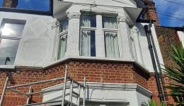 Following repairs to cracking in bay window