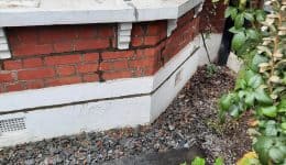 Bay window after helical bar reinforcement